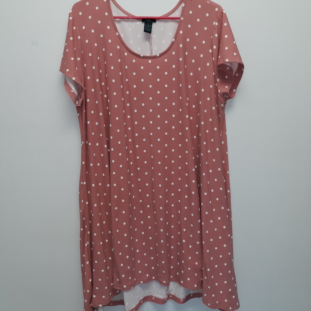 Polka dot swing dress